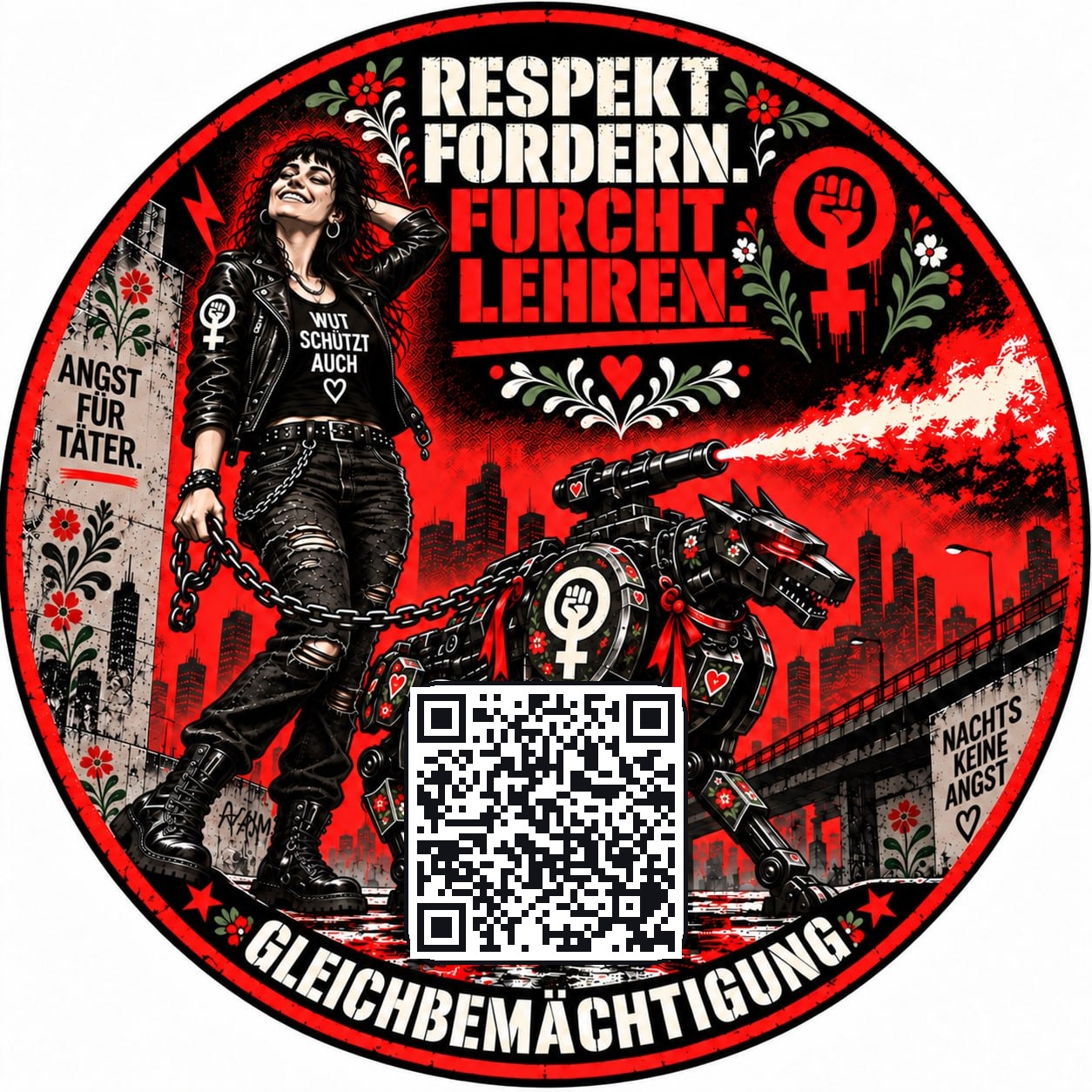 Sticker: Respekt fordern. Furcht lehren.